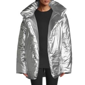 Sold out Silver Norma Kamali Sleeping Bag coat S/M
